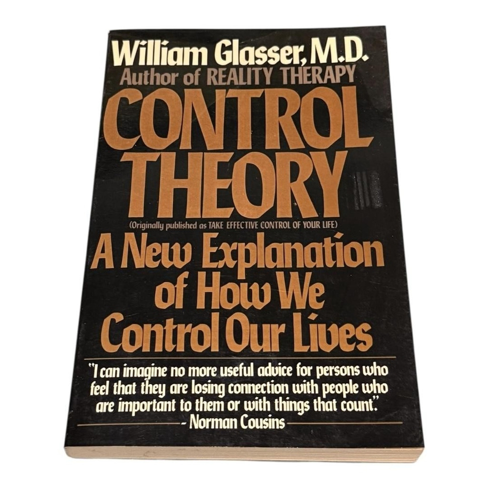 Vintage Control Theory by William Glasser M.D. Psychology Book Paperback 80s